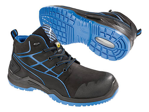 Puma Safety Krypton Mid 634200 S3 (Outlet) | Zwart/Blauw | 41