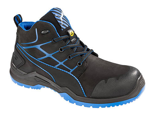 Puma Safety Krypton Mid 634200 S3 (Outlet) | Zwart/Blauw | 41