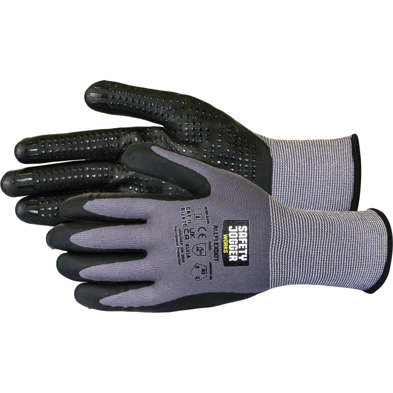 Safety Jogger AllFlexDot Handschoenen 12-Pack 4131A (Outlet) | Zwart | 7