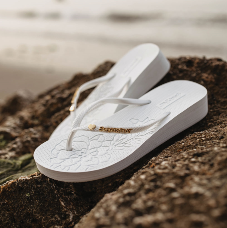 BeachyFeet Dames Flamencos FlipFlop Blanco (Outlet) | Wit | 35/36