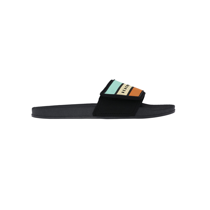 BeachyFeet Heren Strandslipper Slides Vibras De Verano (Outlet) | Zwart | 43/44