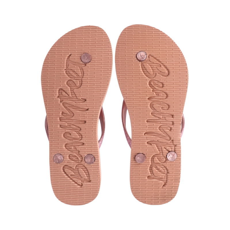 BeachyFeet Dames Teenslippers Rose Shimmer (Outlet) | Roze | 41/42