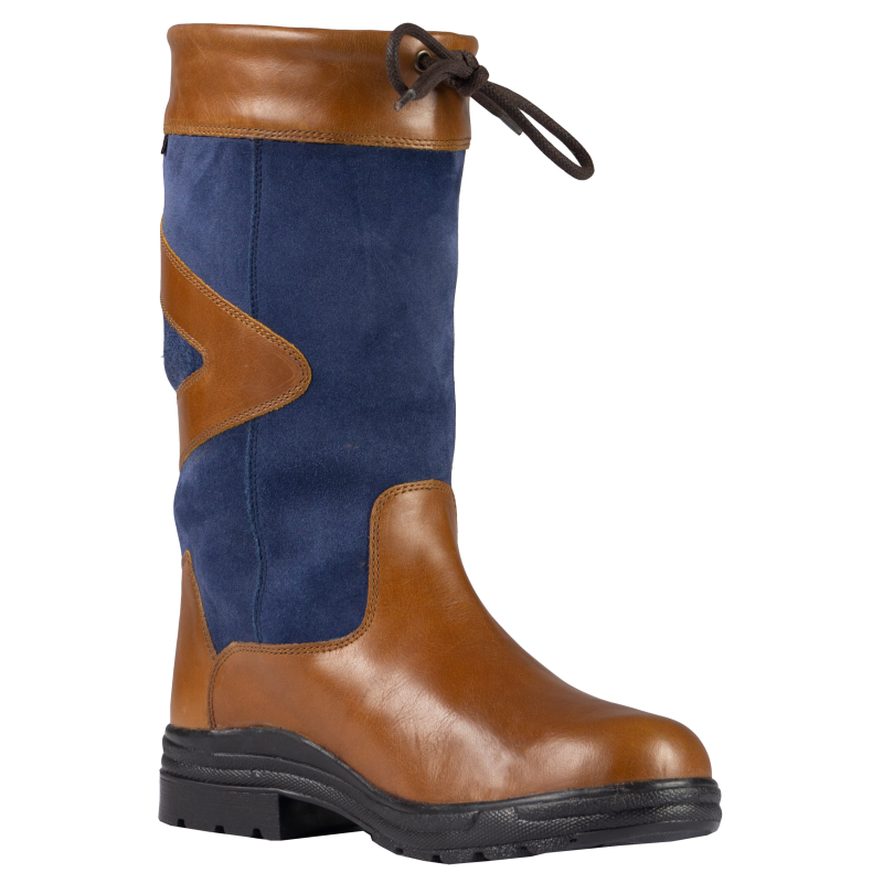 Horka Leren Laars Greenwich Gevoerd 146270 Cognac/Blauw (Outlet) | Cognac/Blauw 0651 | 38