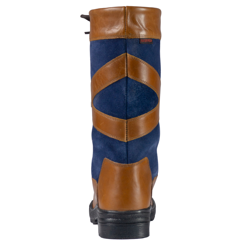 Horka Leren Laars Greenwich Gevoerd 146270 Cognac/Blauw (Outlet) | Cognac/Blauw 0651 | 38