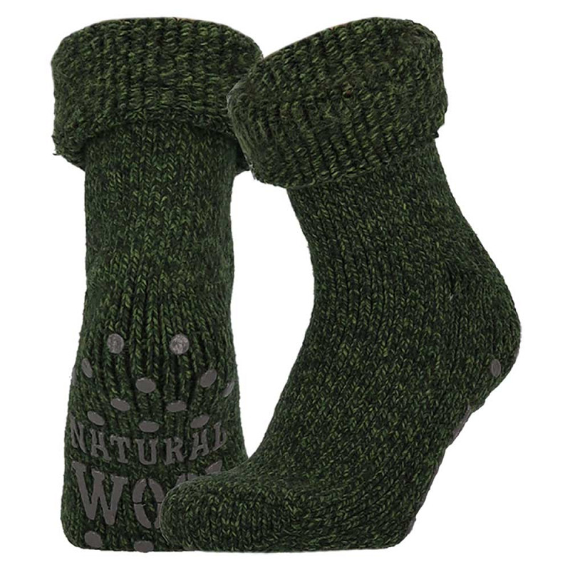 Apollo 000124354000 Wollen Homesokken | Legergroen | 35/38